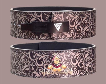 Custom Anime Leather Lever Belt - Spartan Warrior Powerlifting
