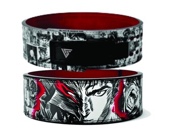 Berserk Warrior Anime Gym Belt | Leather Lever Powerlifting Belt