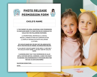 Daycare Form Photo Release Form Daycare Providers Consent Form Picture Permission Slip Consent Forms In Home Daycare
