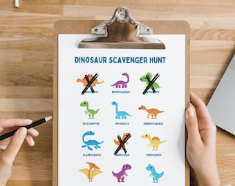 Scavenger Hunt Cards Dinosaur Scavenger Hunt Dinosaur Birthday Party Game Printable Activity Instant Download Kid Game Dino Treasure Hunt