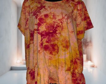 Tie Dye Shirt, Cool Short Sleeve Women’s Tie Dye Top, Trippy Shirt