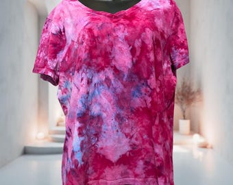 Tie Dye Shirt, Cool Short Sleeve Women’s Tie Dye Top, Trippy Shirt