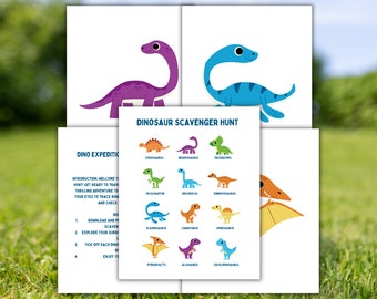 Scavenger Hunt Cards Dinosaur Scavenger Hunt Dinosaur Birthday Party Game Printable Activity Instant Download Kid Game Dino Treasure Hunt