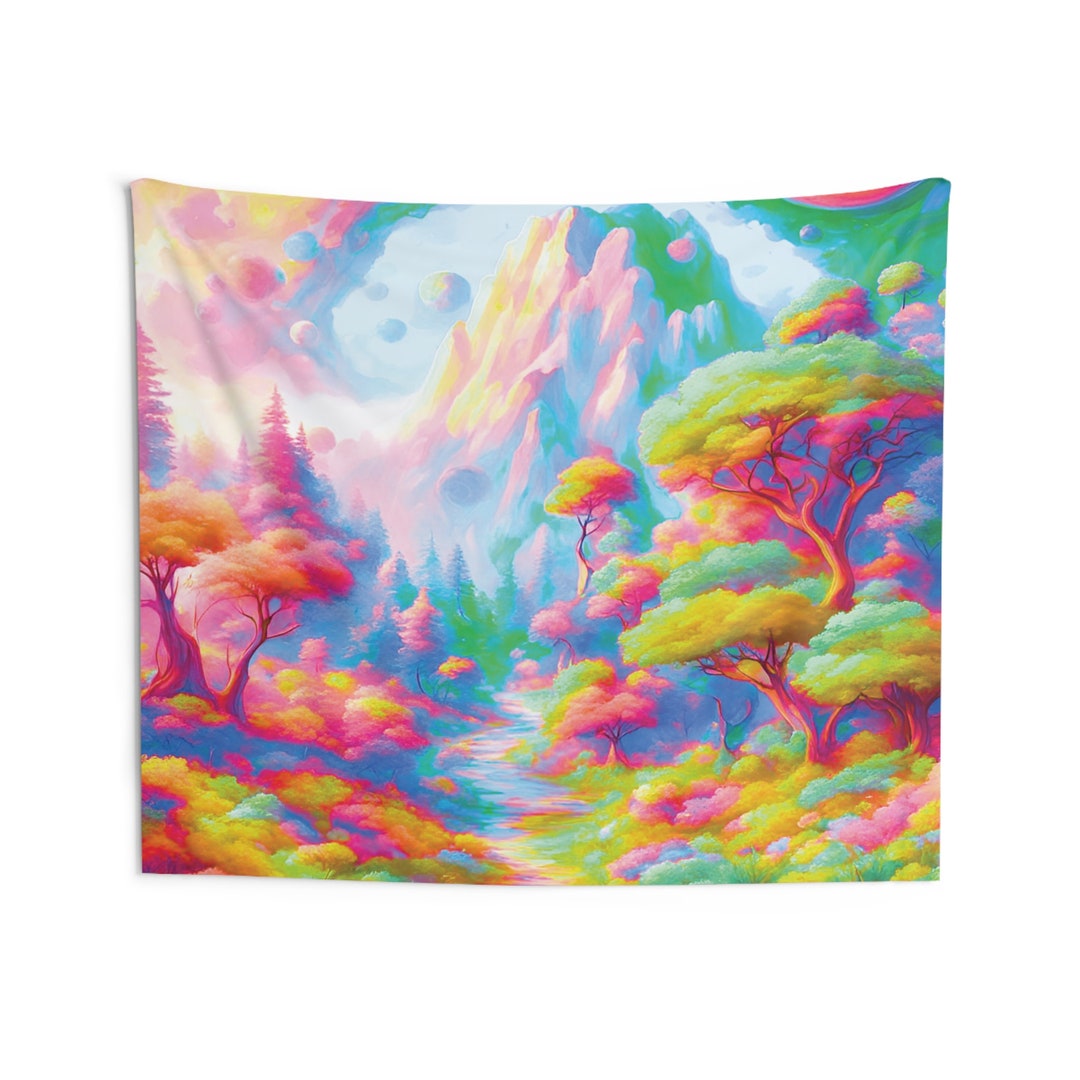 Psychedelic Tapestry Forest Tapestry Large Wall Tapestry Nature