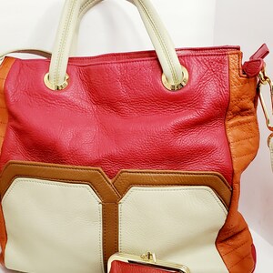 Vintage Steve Madden Leather Multi-Color Tote Bag | Etsy