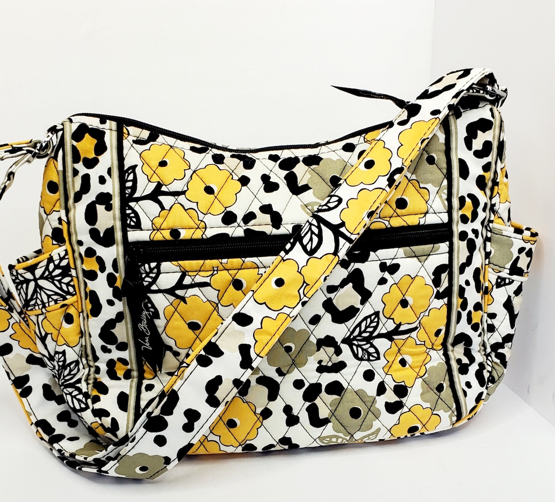 Vintage Authentic VERA BRADLEY Yellow/Black/White Floral Print Etsy