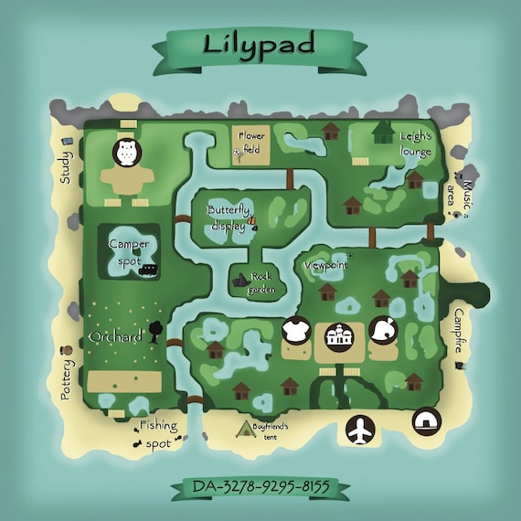 Custom Animal Crossing Island Map Design Etsy