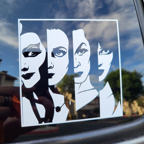 Goth Girl Decal Sticker | Elvira | Vampira | Lily Munster | Morticia Addams | Car Decal | Laptop Decal | Water Bottle Decal