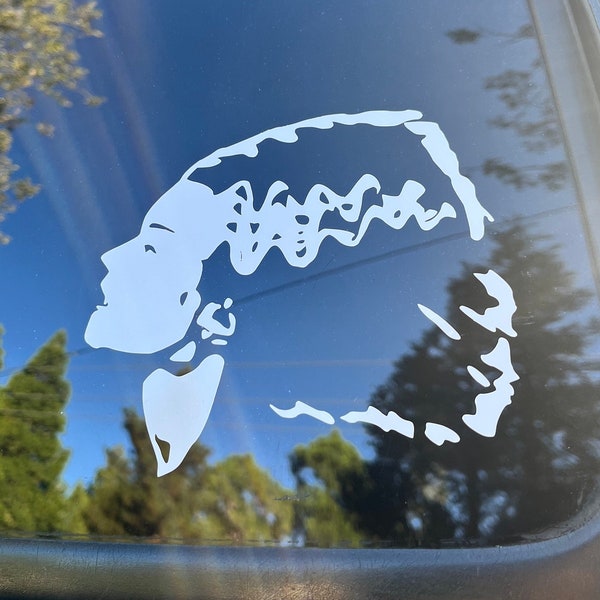 Bride of Frankenstein Decal for Cars, Laptops, Water Bottles, and more | Universal Monster Art | Universal Monster Decal | Frankenstein