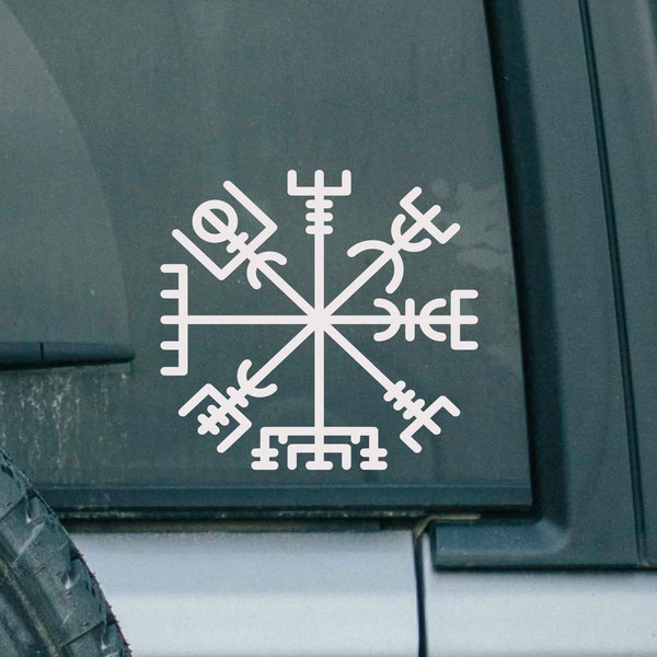 Vegvísir Decal | Compass Decal | Icelandic Symbols | Viking Symbols | Nordic Compass