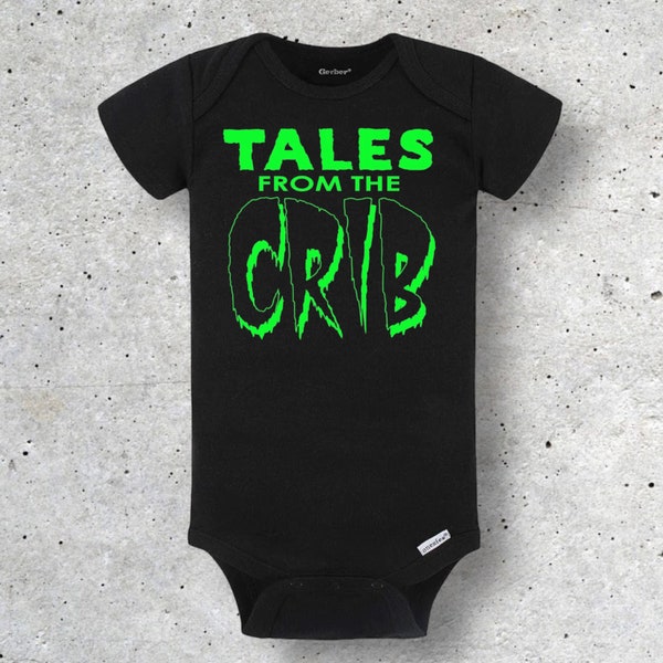 Glow in the Dark Tales from the Crib Onesie | Spooky Baby Clothes | Tales from the Crypt