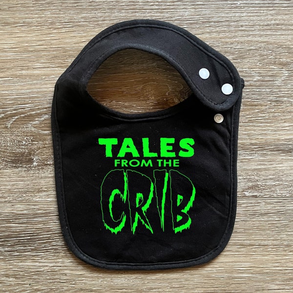 Tales from the Crib Glow in the Dark Bib | Tales from the Crypt | Spooky Baby Clothes