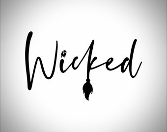 Wicked Decal Sticker | Wicked Decal | Ghost Decal | Spooky Decals for Cars, Laptops, and Water Bottles