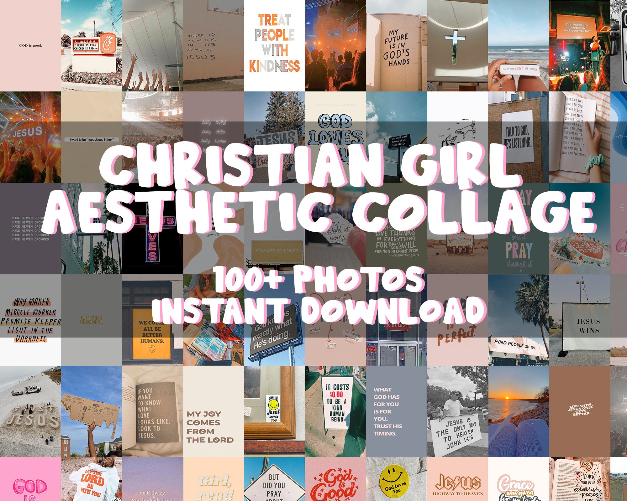 100 CHRISTIAN COLLAGE KIT Rainbow Collage Kit Wall Collage Etsy