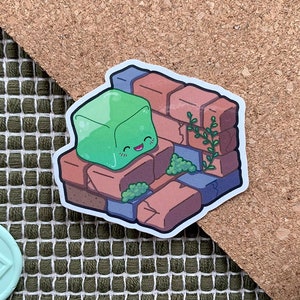 adesivo de vinil transparente do cubo de limpeza | À prova d'água, à prova de intempéries, próprio para máquina de lavar louça | Garrafa de água inspiradora de D&D + adesivo para laptop
