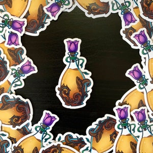 Potion Die Cut Vinyl Sticker | Waterproof, Weatherproof, Dishwasher Safe | Gold Potion
