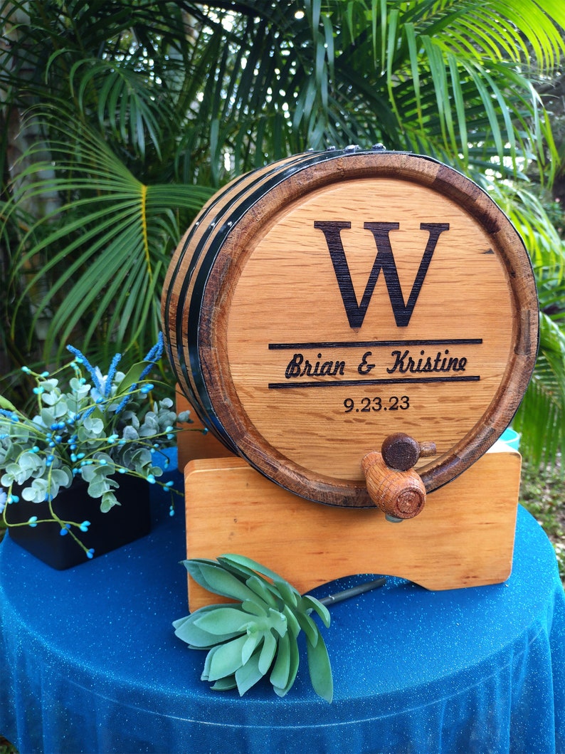 Rustic Wedding Decor, Whiskey Barrel Event Card Box, Wine Barrel Gift Card Holder, 20L Personalized Reception Card Barrel, image 10