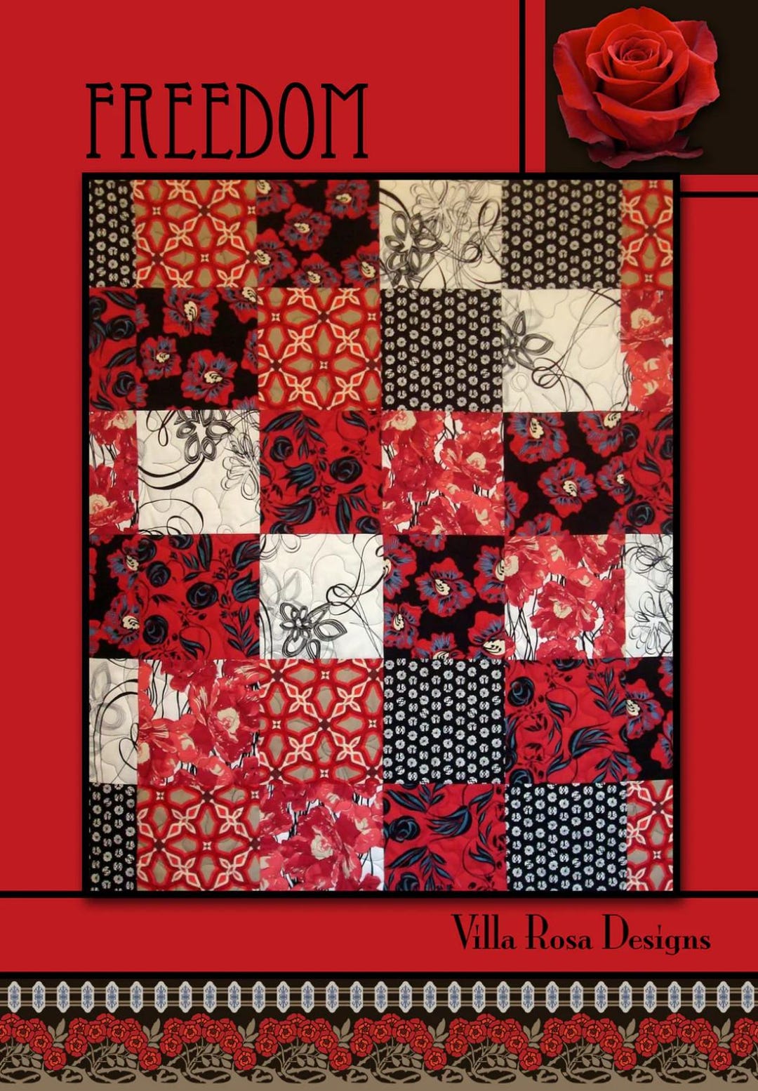 Villa Rosa Designs Freedom Quilt Pattern - Fat Quarter Quilt Pattern ...