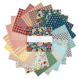 IN STOCK Riley Blake Emma layer Cake - 10 ” Stacker - Floral Layer Cake - Vintage Fabric - floral fabric