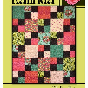 Villa Rosa Designs Kalinda pattern - 10” quilt pattern - villa rosa - layer cake pack pattern - fat quarter pattern