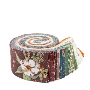 IN STOCK Riley Blake Olive Grove Rolie Polie - 2.5 inch strips - quilting jelly rolls - floral jelly roll- floral fabric - spring