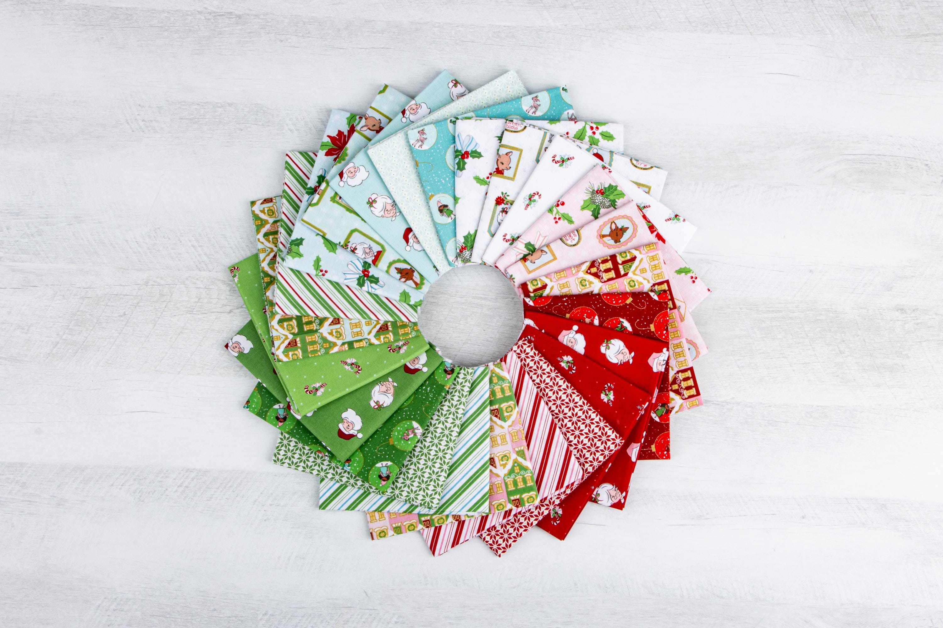 IN STOCK Riley Blake Claus and Co Fat Quarter Bundle - Christmas Fabric ...