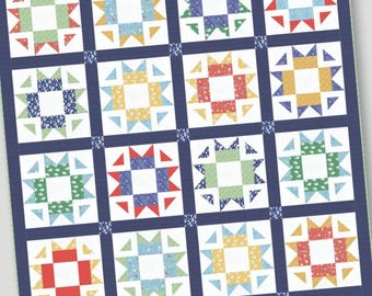 A Bright Corner Skipper Quilt Pattern quilt pattern - quilt pattern - paper pattern - layer cake  pattern - fat quarter pattern
