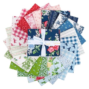 AUF LAGER Riley Blake Bluegrass Charm Fat Quarter Bundle - floraler Stoff - florale Fat Quarters - Riley Blake fat Quarter Bundle -
