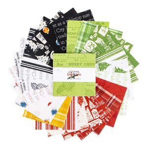 IN STOCK Riley Blake Classic Christmas 5&quot; Stacker - cotton Fabric Charm Pack - Riley Blake Charm Pack - Christmas 5&quot; Christmas Fabric