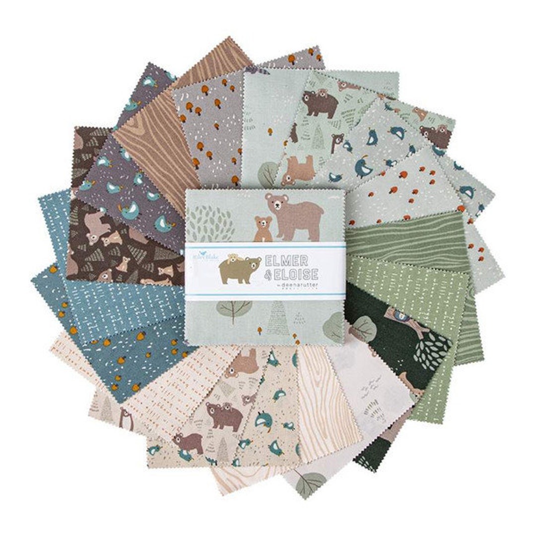 Riley Blake Elmer and Eloise 5 Stacker Cotton Fabric Charm Pack Riley ...