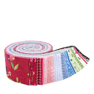 IN STOCK Riley Blake Cloudburst Rolie Polie - 2.5 inch strips - quilting jelly rolls - floral jelly roll- floral fabric - spring