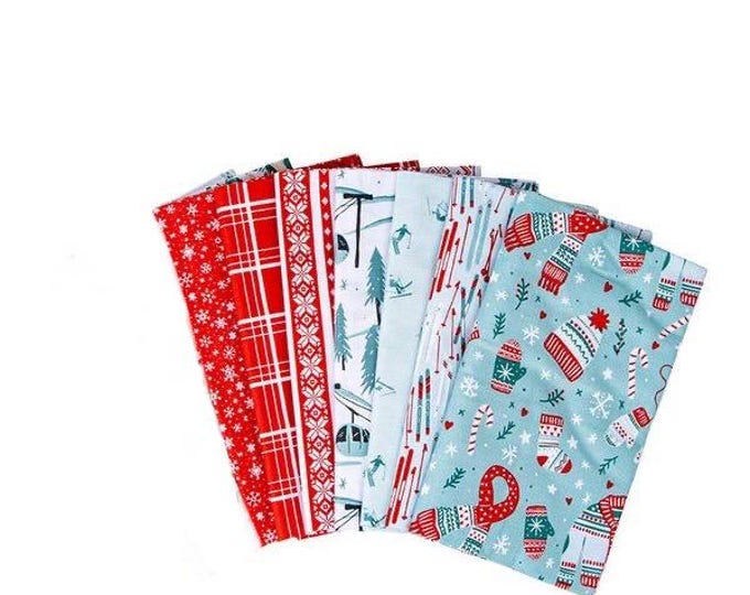 IN STOCK Riley Blake Ski Hill 7 Piece Fat Quarter Bundle - Floral Fat ...