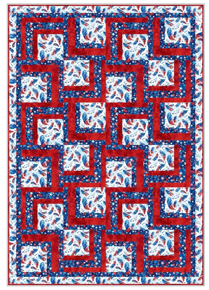 Fabric Cafe Carousel Pattern 3 Yard Quilt Pattern - Quilt Pattern ...
