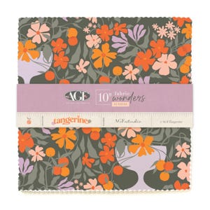 IN STOCK Art Gallery Tangerine layer Cake - 10 ” Stacker - Floral Layer Cake - Baby Fabric - floral fabric