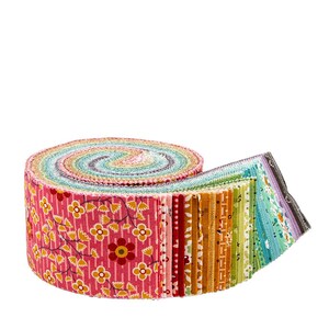 IN STOCK Riley Blake Lori Holt Gentler Times Rolie Polie - 2.5 inch strips - quilting jelly rolls - patriotic jelly roll- vintage fabric
