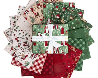 PRE-ORDER Riley Blake Fat Quarter-bundel kersttijd - kerststof - kerst Fat Quarters - Riley Blake fat quarter-bundel -
