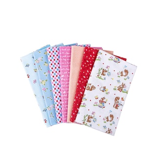 IN LAGER Riley Blake Love Notes 7 teiliges Mini Fat Quarter Bundle - floraler Stoff - florale Fat Quarters - Riley Blake fat Quarter Bundle -