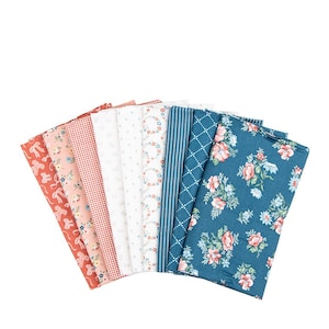 VORBESTELLUNG Riley Blake Mary Catherine 9 Teiliges Mini Fat Quarter Bundle - floraler Stoff - florale Fat Quarters - Riley Blake fat Quarter Bundle -