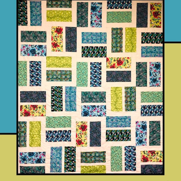 Villa Rosa Designs Lickety Split pattern - fat quarter quilt pattern - villa rosa - fat sixths pattern