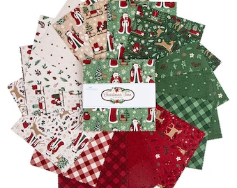 IN STOCK Riley Blake Christmas Time 5” Stacker - Fabric Charm Pack -