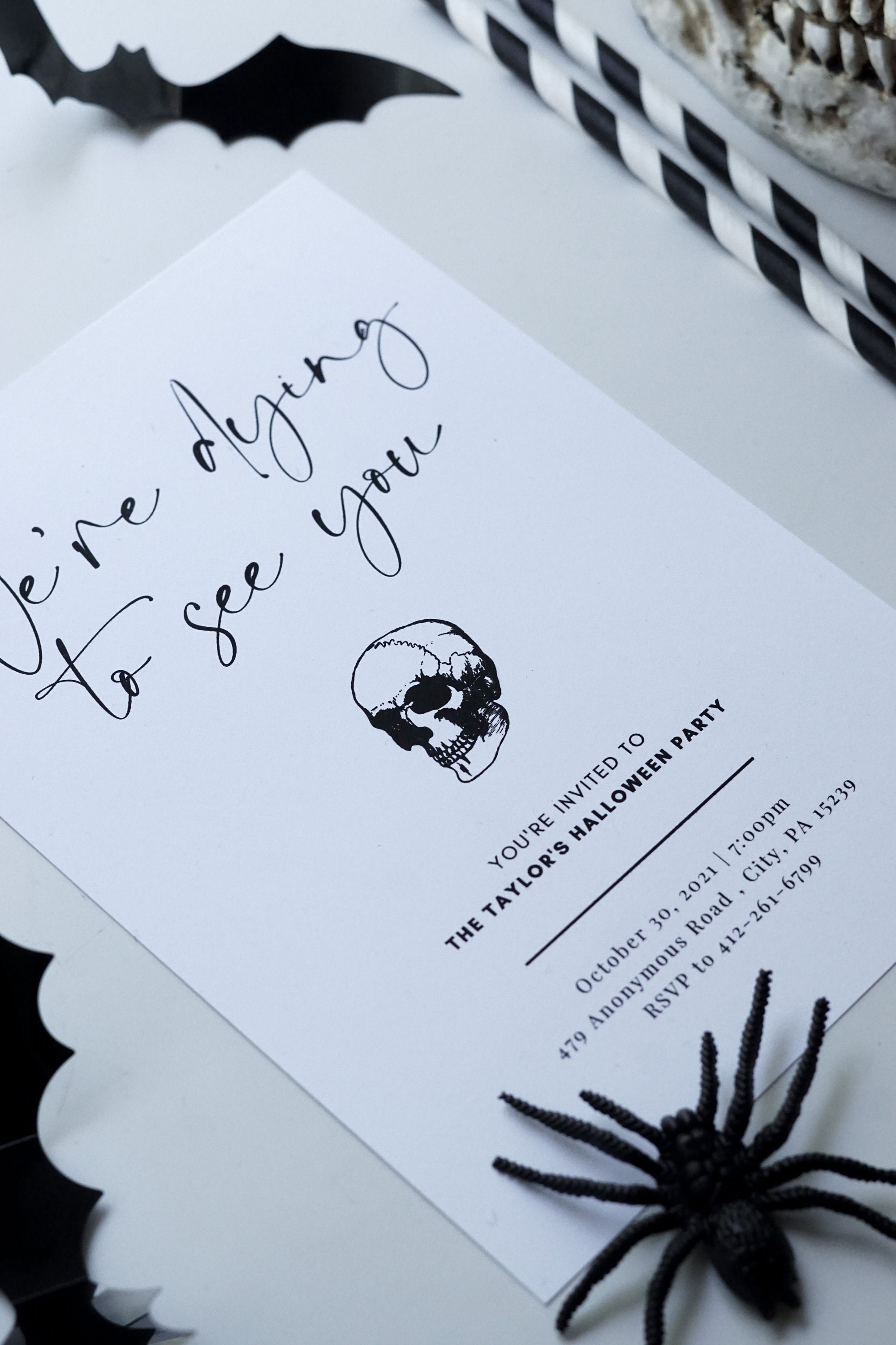 halloween-party-invitation-5x7-we-re-dying-to-see-you-editable-canva-template-etsy for Blank Free Printable Halloween Party Invitations Halloween Party Invitation - 5x7 - We're Dying to See You - Editable Canva Template - Etsy for Blank Free Printable Halloween Party Invitations