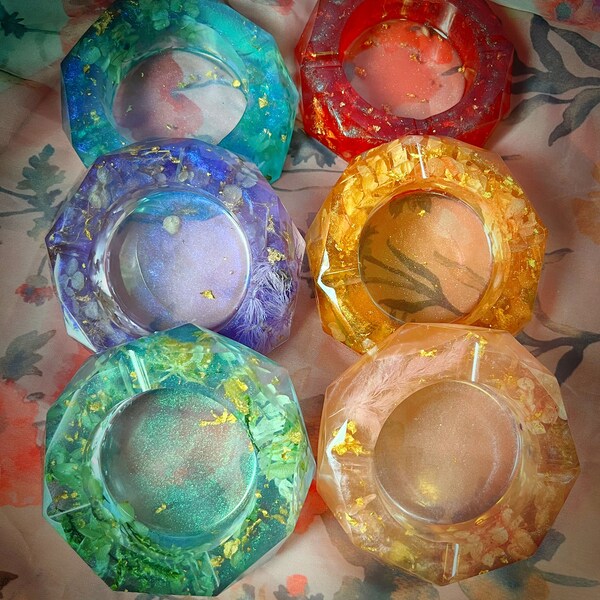 Flower Resin Ashtray Etsy