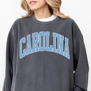 Carolina Comfort Colors Sweatshirt, Carolina Sweatshirt, Oversized Sweatshirt, Carolina Basketball, North Carolina Shirt, NC Sweatshirt