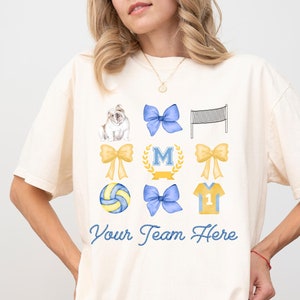 Custom Bow Volleyball Shirt, Bow Mascot Shirt, School Spirit, Custom School Shirt, Volleyball Shirt, Volleyball Team, Volleyball Bow, Girls