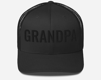 Custom Grandpa Trucker Hat, Personalized Papa Cap, Fathers Day Gift