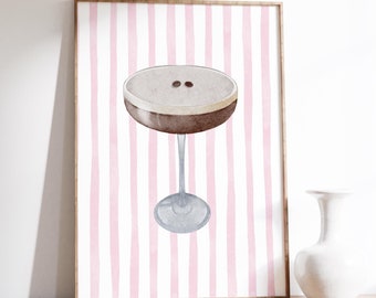 Espresso Martini Print, Signature Drink, Bar Wall Art, Bar Cart Sign, Tini Time, Bar Cart Art Print, Bar Cart, Cocktail Poster, Trendy