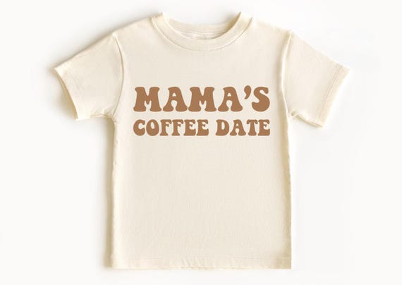 Mama's Coffee Date Shirt, Toddler Graphic Tee, Mommy and Me Matching Outfit, Kids Coffee Lover Shirt, Neutral Kids Tee