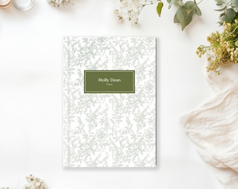 Personalized Floral Journal: Coquette Cottagecore Diary
