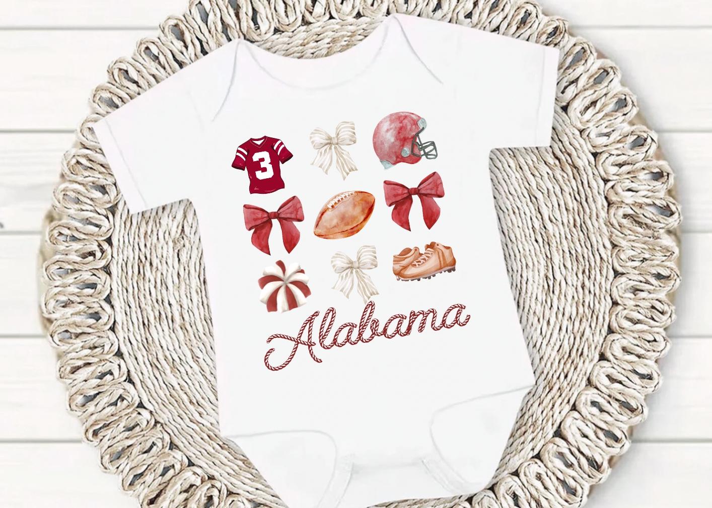 Roll Tide Alabama Onesie Toddler Alabama Cheerleader Outfit
