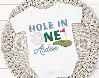 Hole in One Birthday Outfit, Golf Birthday, 1st Birthday Shirt Boy, Hole in One Birthday Outfit, Caddie Mommy, Caddie Daddy, Golf Party
